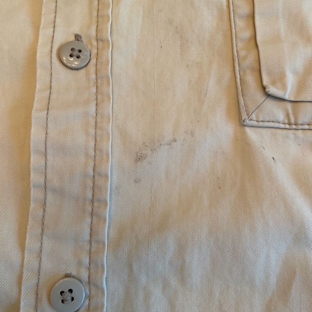 Men’s short sleeve casual button down shirt in tan by Faded Glory sz XXL - Picture 5 of 6